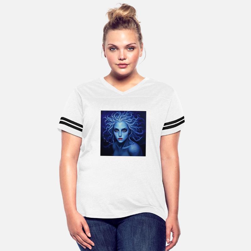 Ghostly siren with ethereal pale skin seaweed