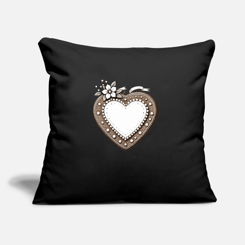 Gingerbread heart frame Tradition and love united