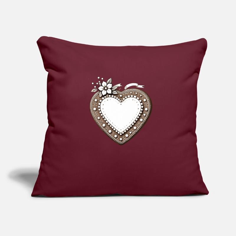 Gingerbread heart frame Tradition and love united