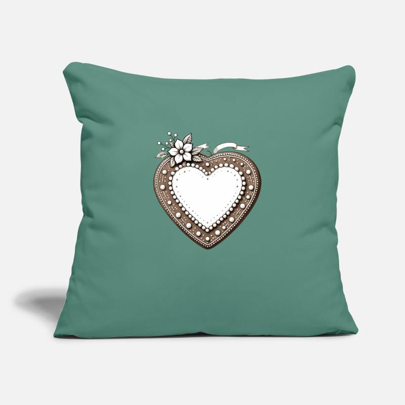 Gingerbread heart frame Tradition and love united