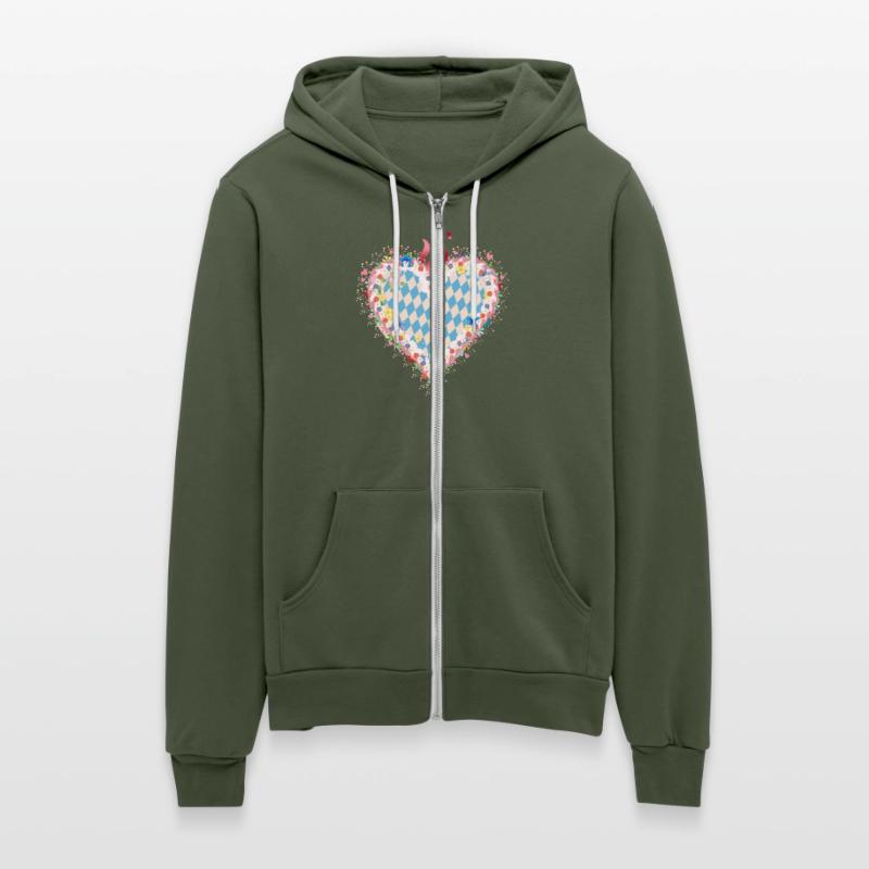 Gingerbread heart shape blue white Bavarian style