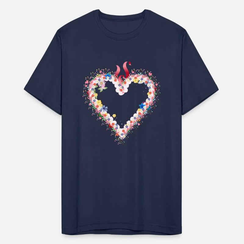 Gingerbread heart shape with icing and bow