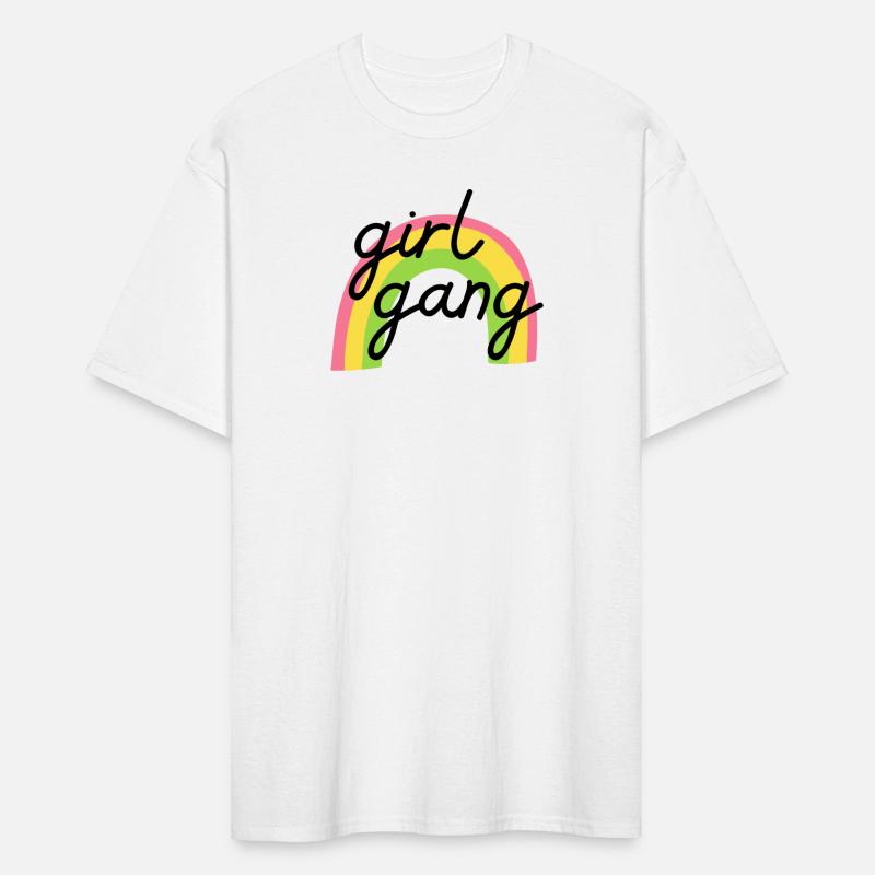 Girl Gang Rainbow Trendy Tee Mom of Girls Shirt