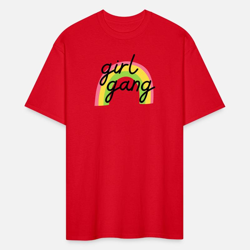 Girl Gang Rainbow Trendy Tee Mom of Girls Shirt
