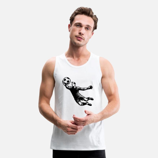 Goalkeeper Saves Spectacular Shot In Soccer