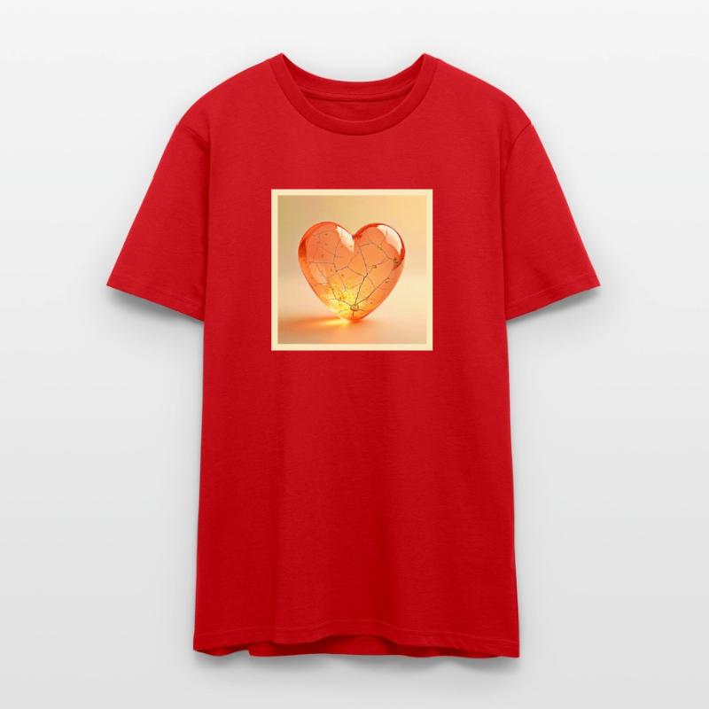 Golden Cracked Heart Glow