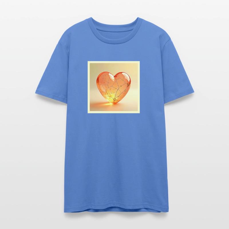 Golden Cracked Heart Glow