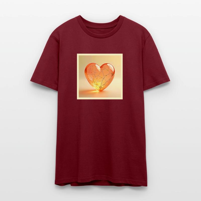 Golden Cracked Heart Glow