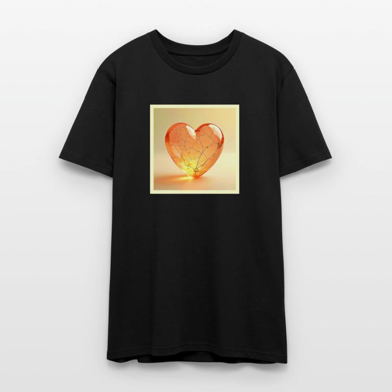 Golden Cracked Heart Glow