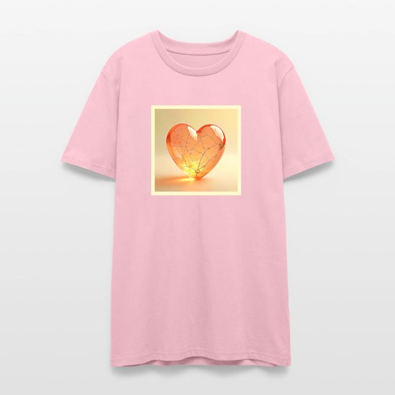 Golden Cracked Heart Glow