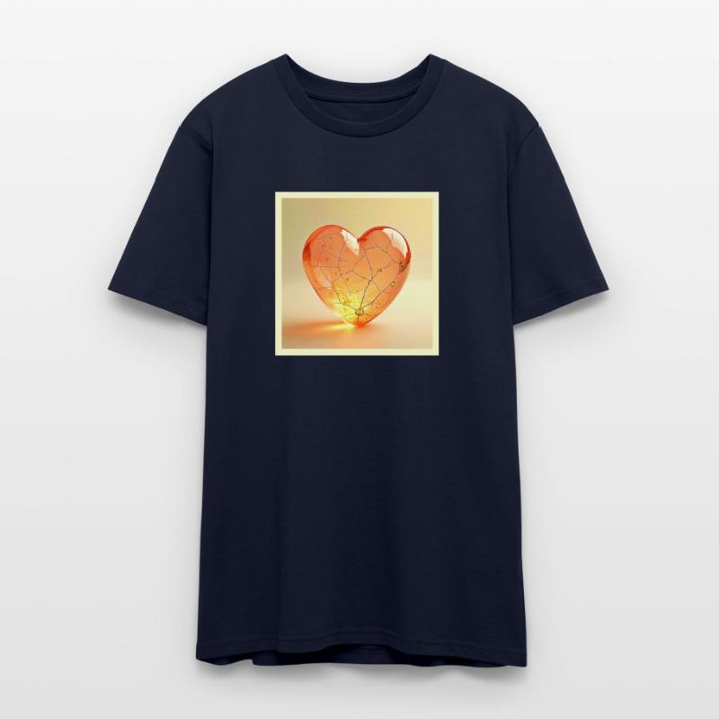 Golden Cracked Heart Glow