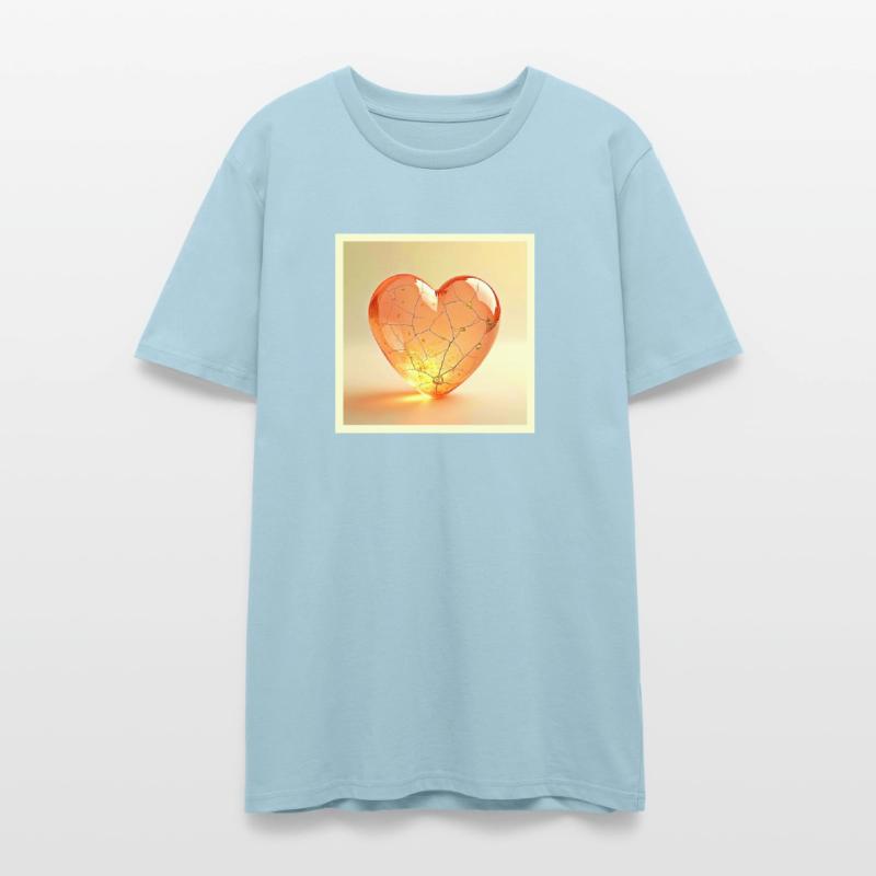 Golden Cracked Heart Glow