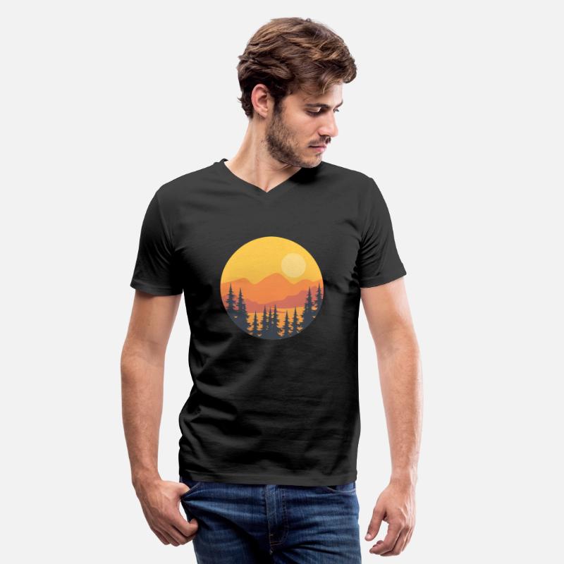 Golden Pines - Minimal Forest Sunset Scene