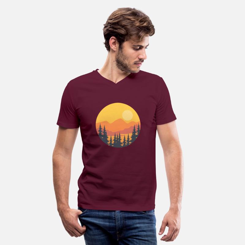 Golden Pines - Minimal Forest Sunset Scene