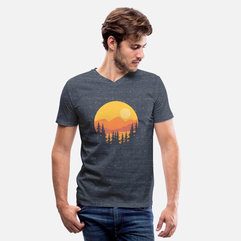 Golden Pines - Minimal Forest Sunset Scene