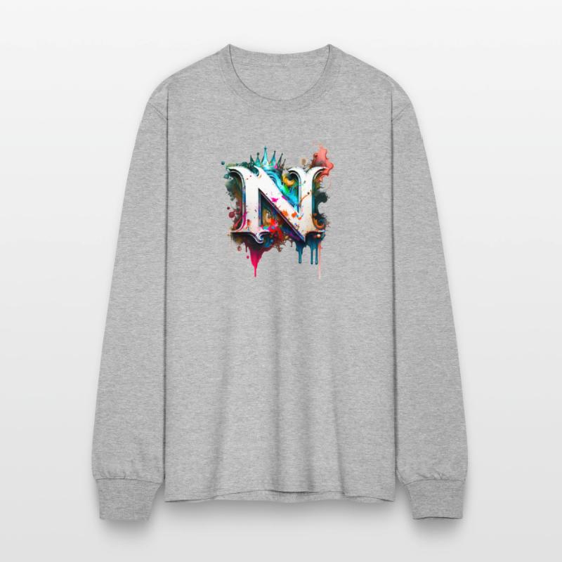 Graffiti Initial Letter "N" with 👑