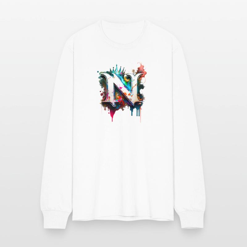 Graffiti Initial Letter "N" with 👑