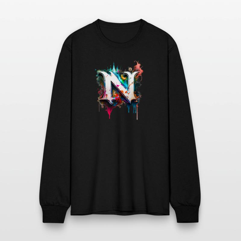 Graffiti Initial Letter "N" with 👑