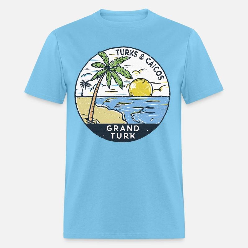 Grand Turk Turks and Caicos Illustrated Ocean