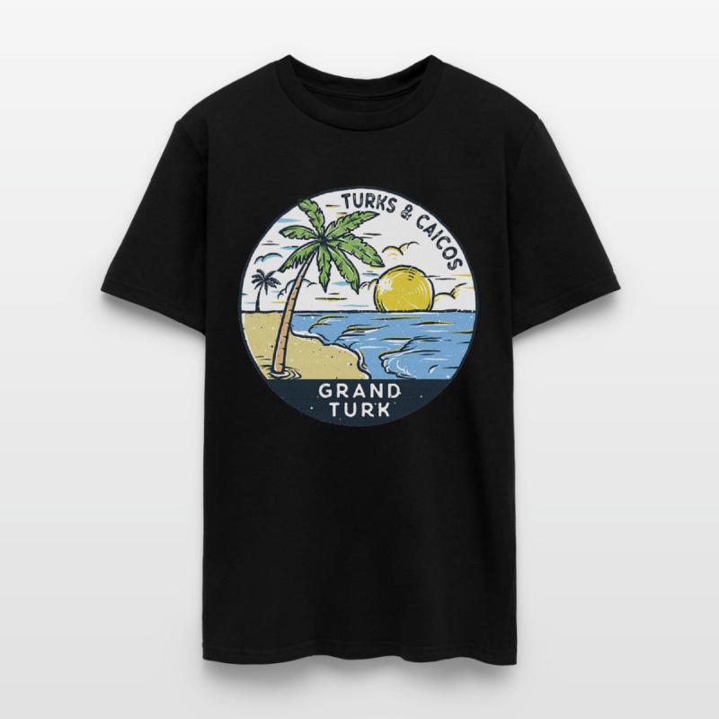 Grand Turk Turks and Caicos Illustrated Ocean