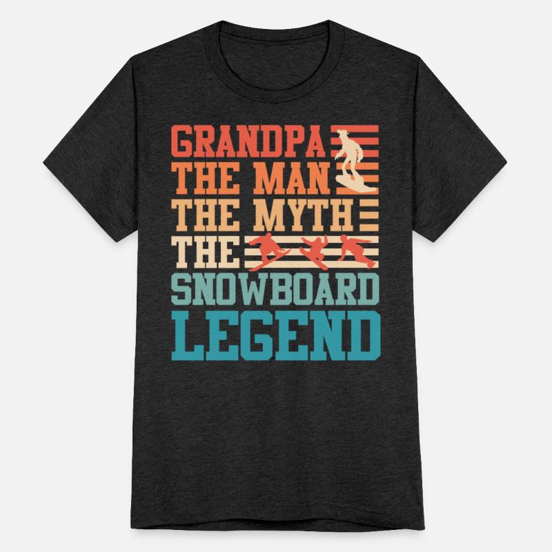 Grandpa Dad Snow Boarder Legend Snowboard