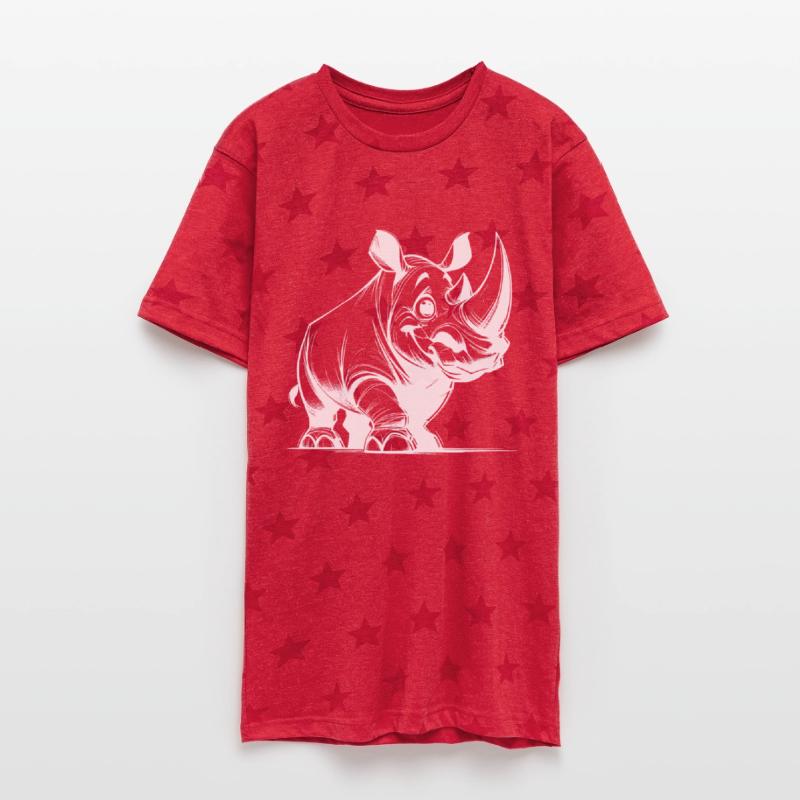 Grinning Rhino Line Drawing Sketch