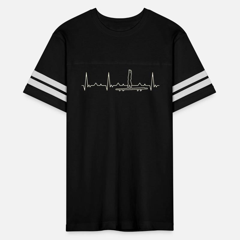 Gymnast Parallel Bar . Heart. Love. EKG. Pulse.