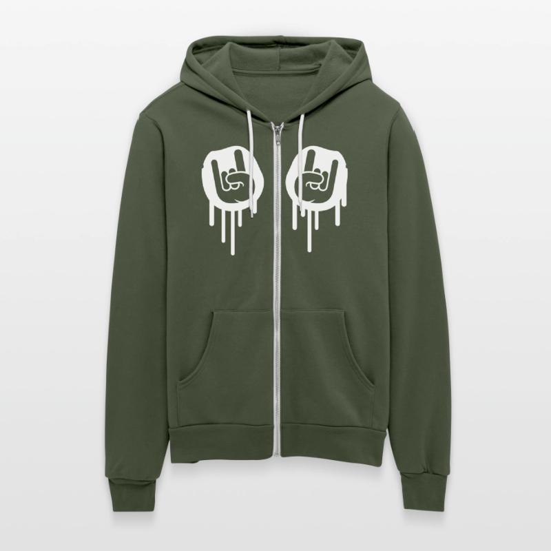 Heavy metal graffiti drop horn finger hand gesture