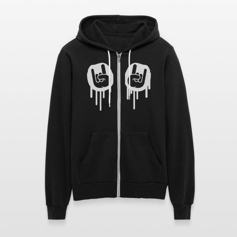 Heavy metal graffiti drop horn finger hand gesture