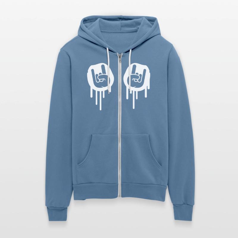 Heavy metal graffiti drop horn finger hand gesture