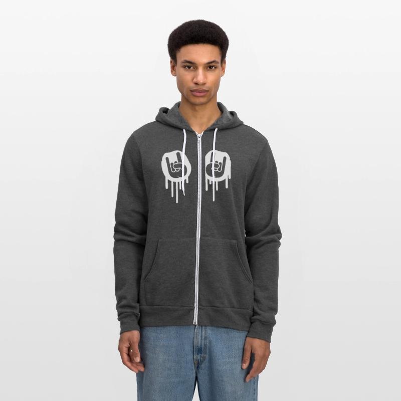 Heavy metal graffiti drop horn finger hand gesture