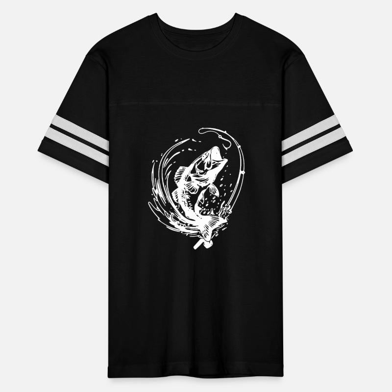 Hooked Jumping Bass Fish Splash Art