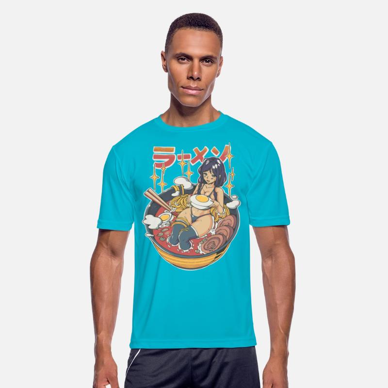 Hot Noodle Soup Ramen Sexy Girl in Bowl