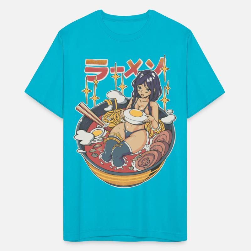 Hot Noodle Soup Ramen Sexy Girl in Bowl