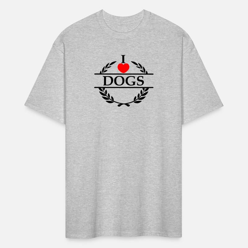 I heart love dogs with the text
