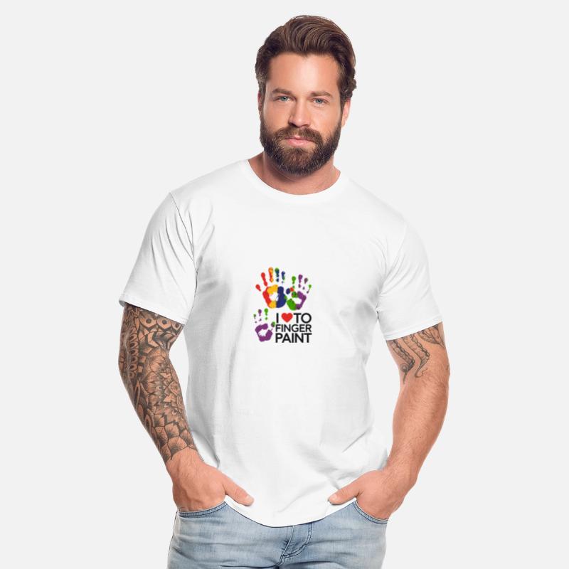 I Love To Finger Paint Colorful Handprints Art