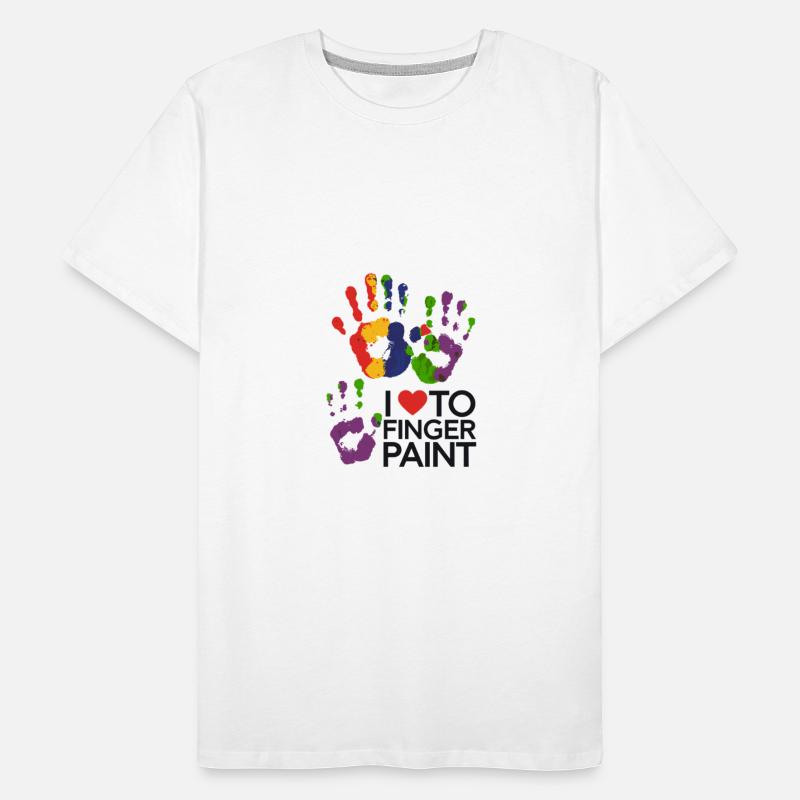 I Love To Finger Paint Colorful Handprints Art