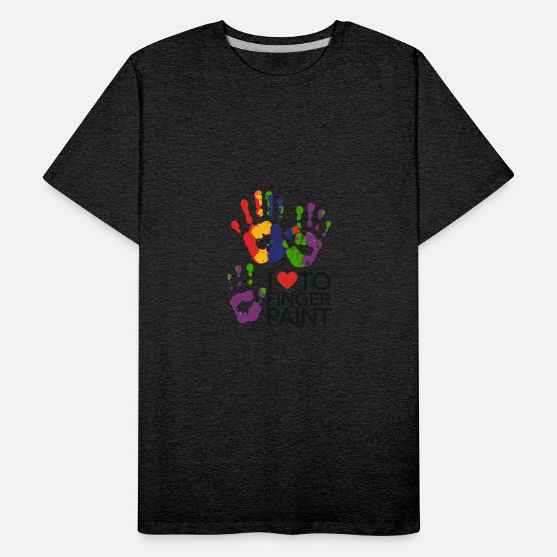 I Love To Finger Paint Colorful Handprints Art