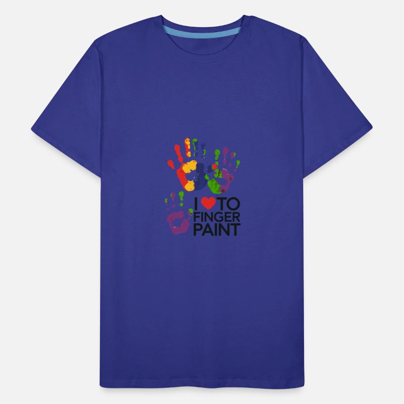 I Love To Finger Paint Colorful Handprints Art