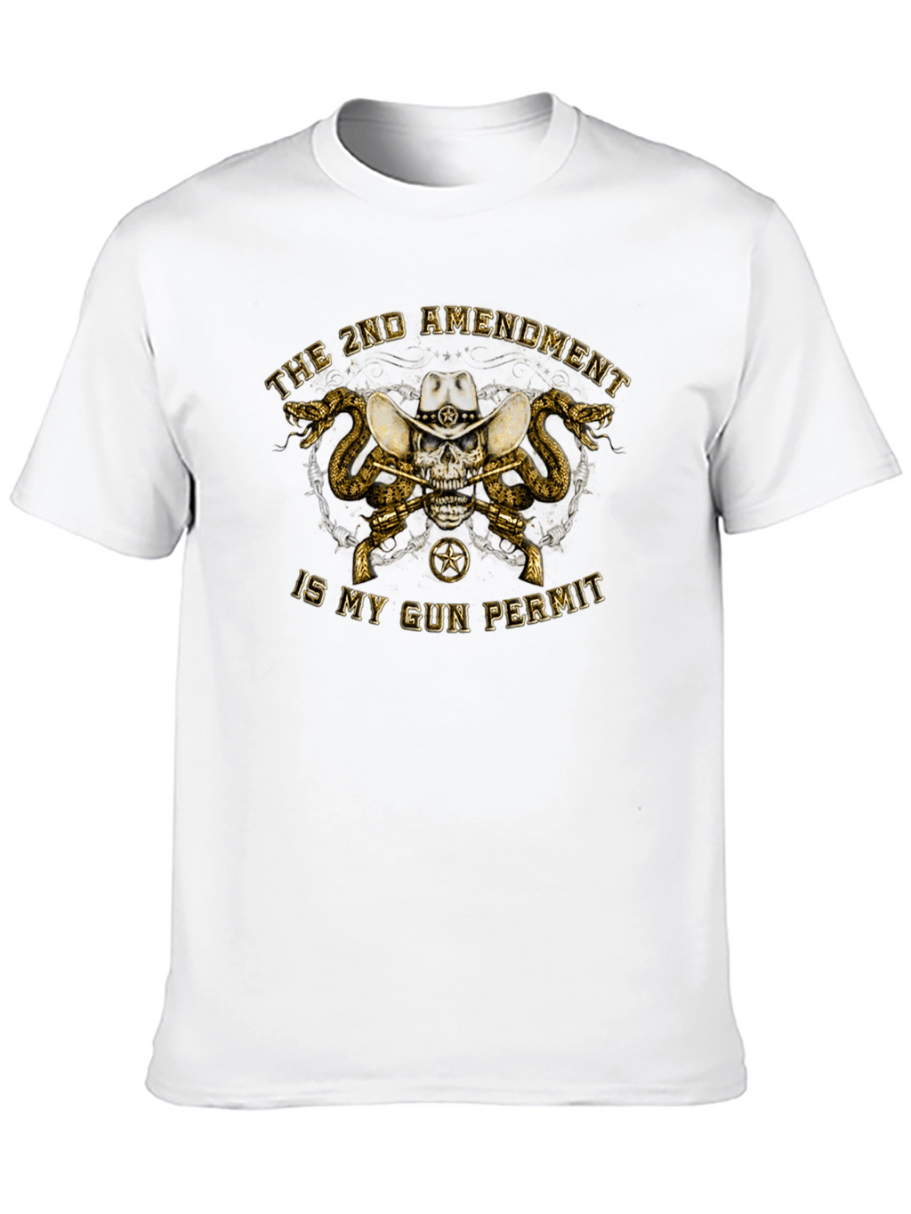 2nd Amendment Skull Graphic T-Shirt