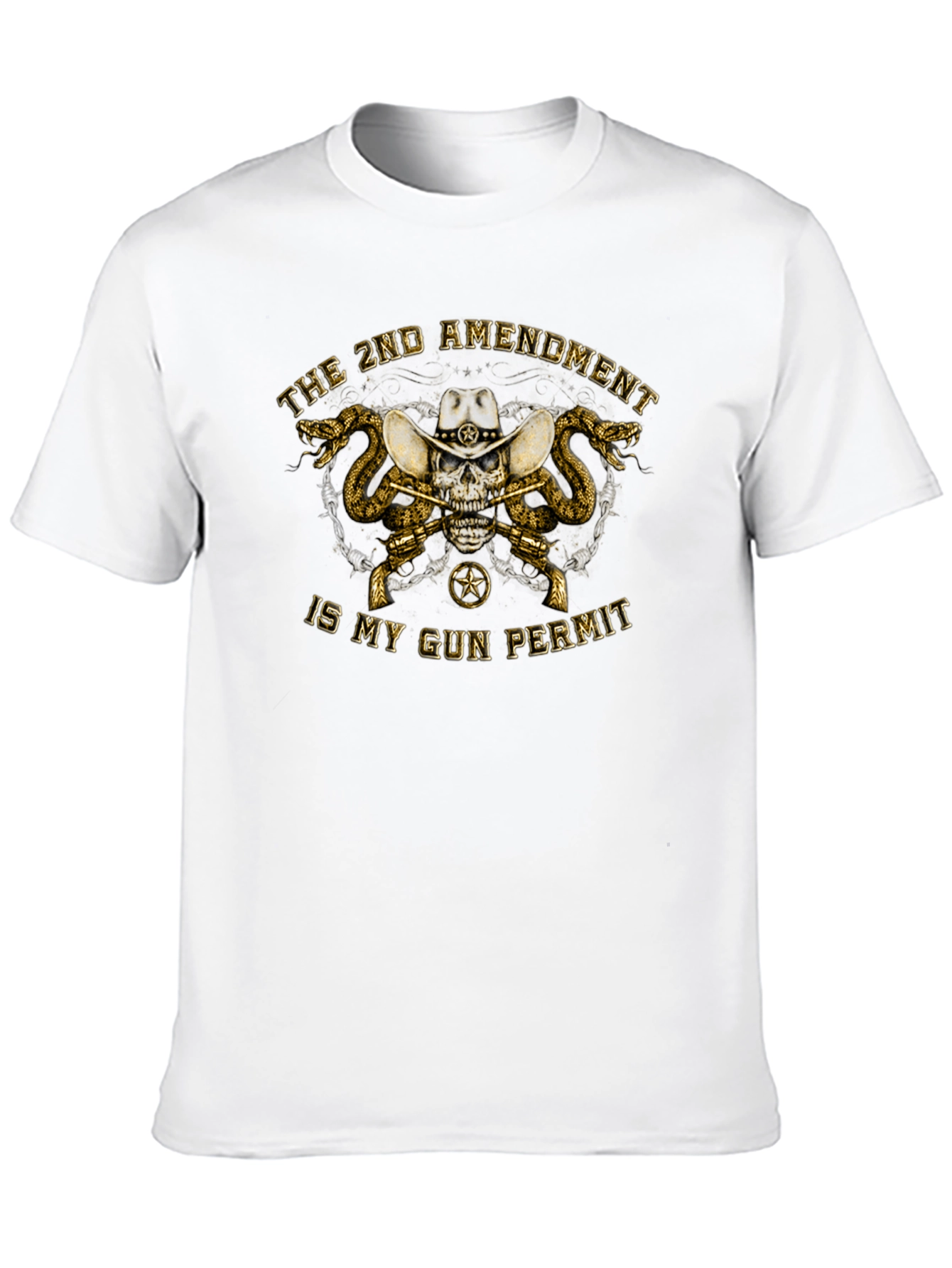 2nd Amendment Skull Graphic T-Shirt