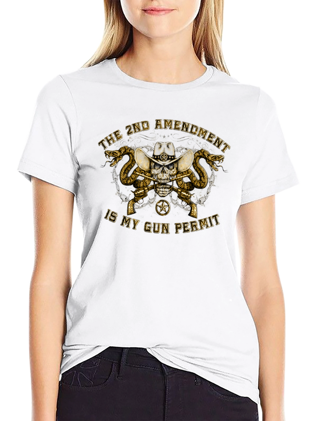 2nd Amendment Skull Graphic T-Shirt