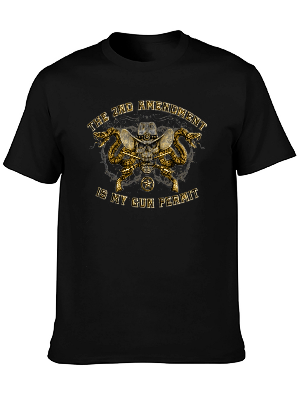 2nd Amendment Skull Graphic T-Shirt