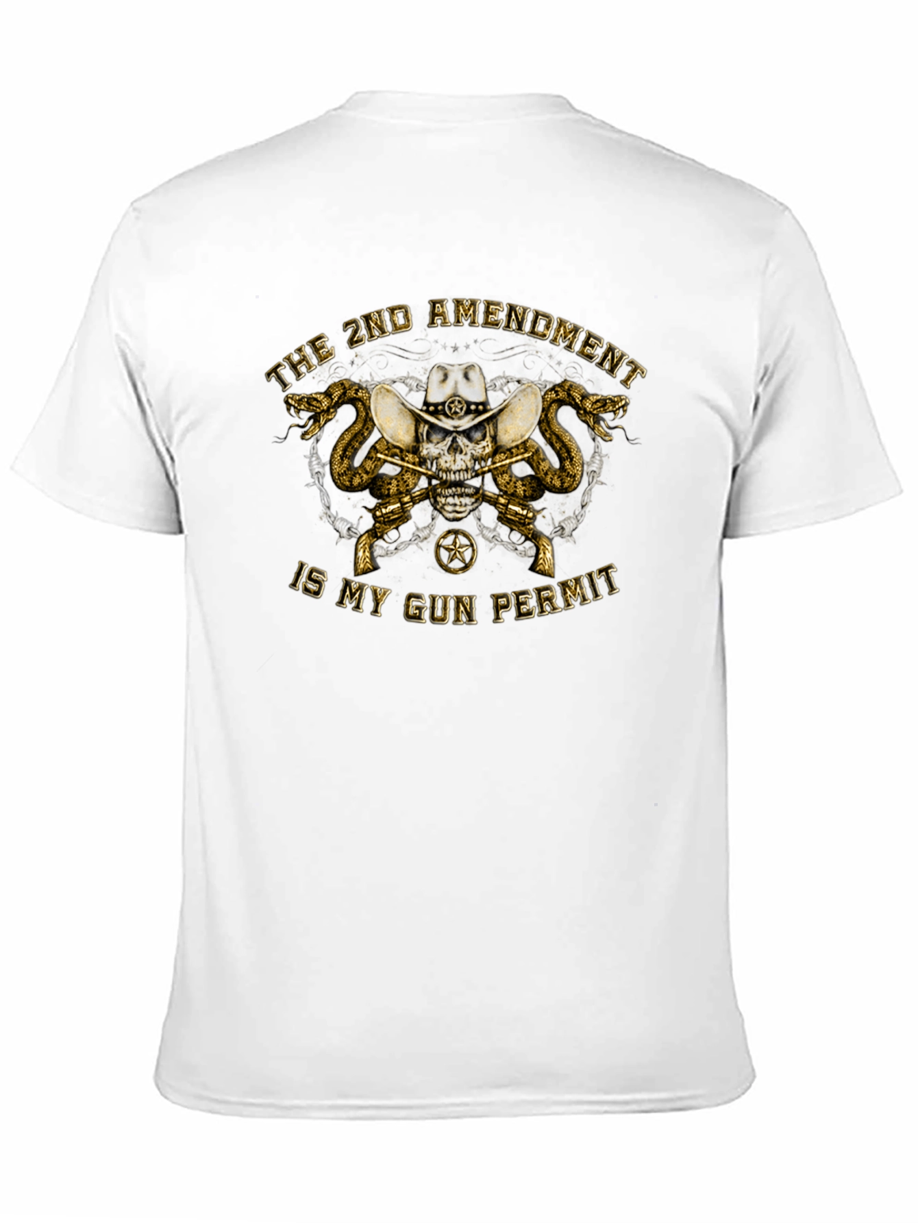 2nd Amendment Skull Graphic T-Shirt