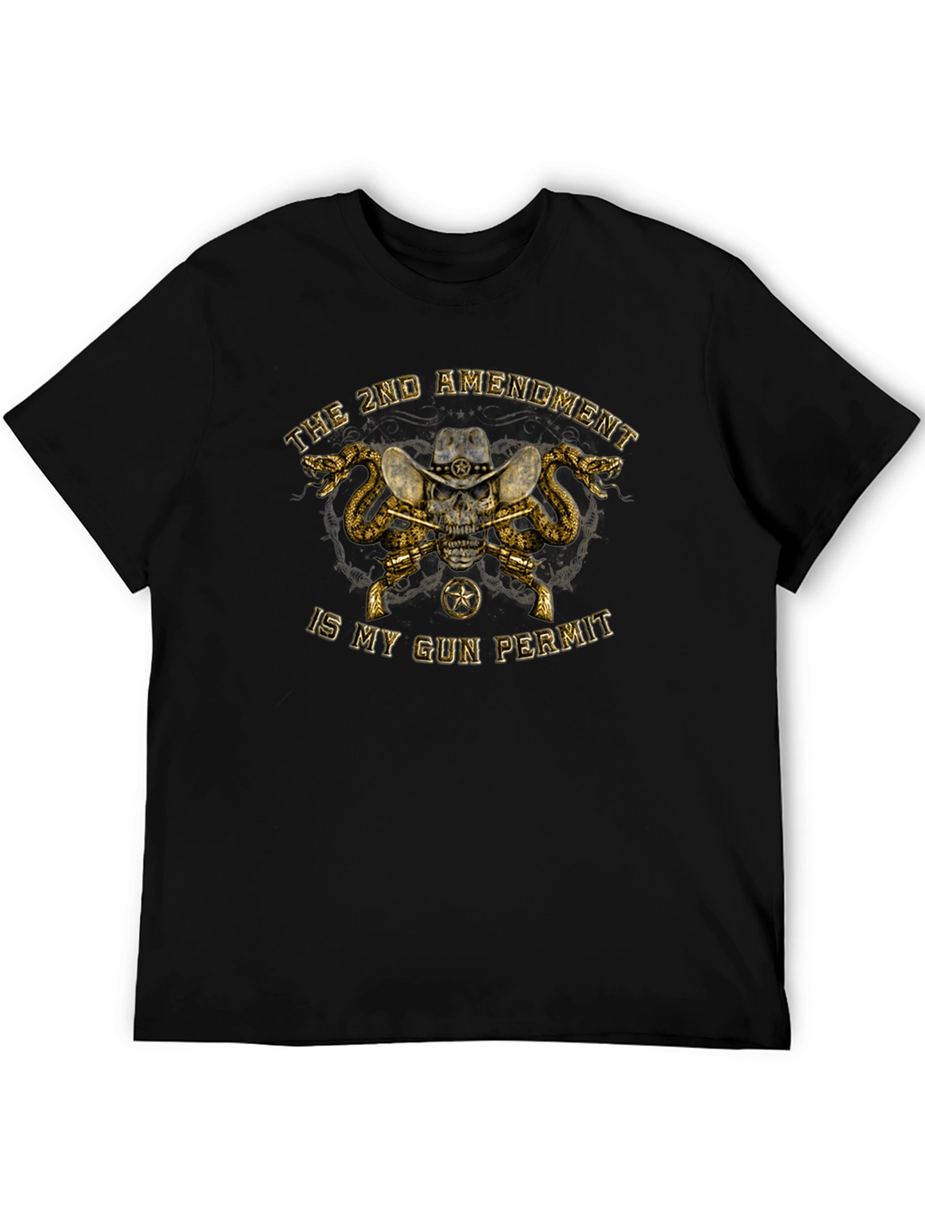 2nd Amendment Skull Graphic T-Shirt
