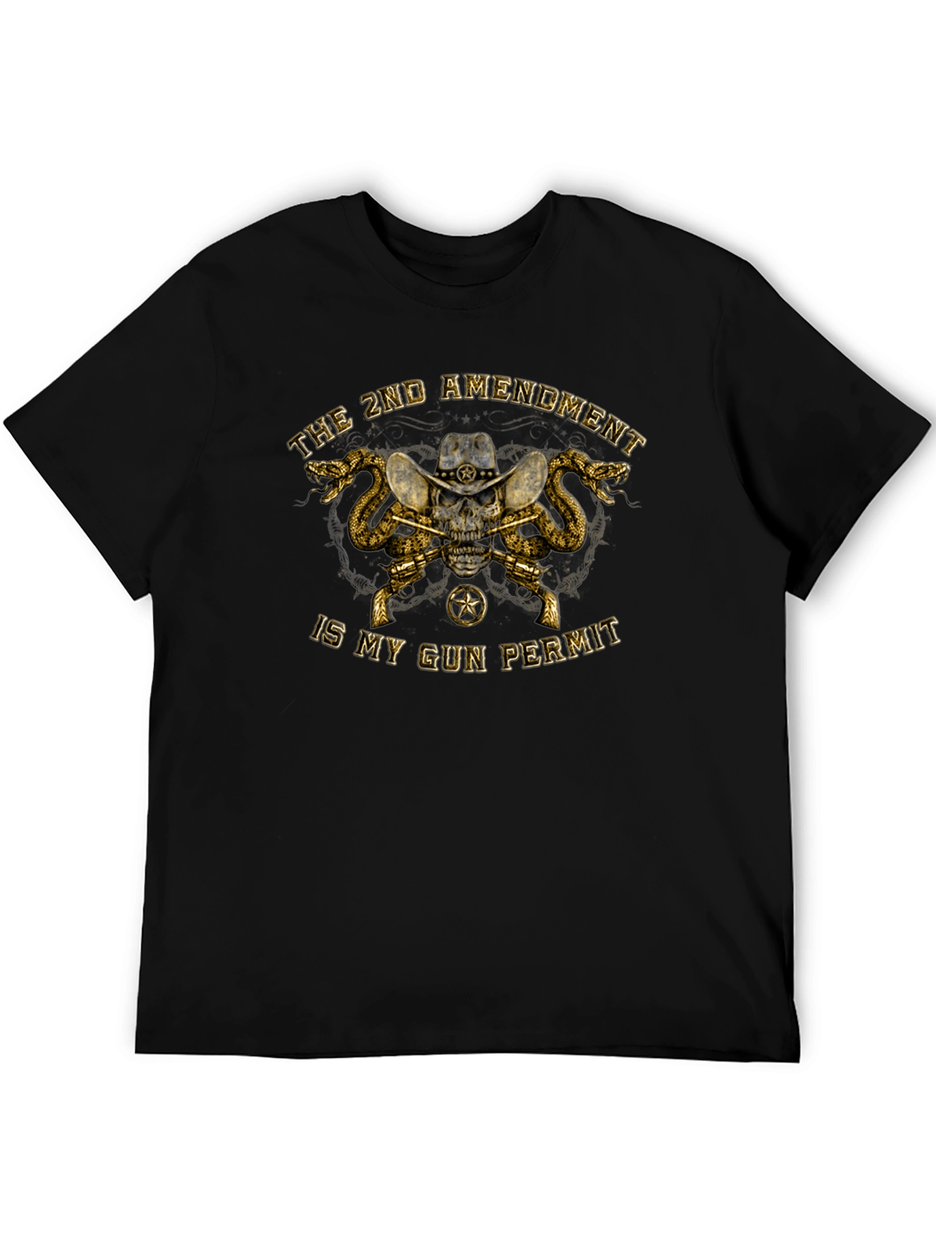 2nd Amendment Skull Graphic T-Shirt