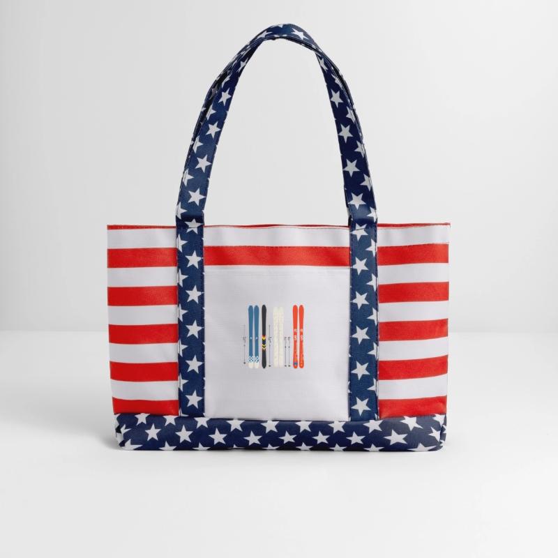 Illustration of Colorful Skis and ski poles