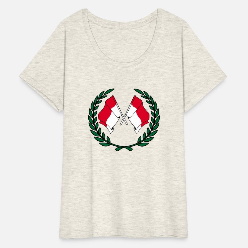 Indonesia flags in laurel wreath