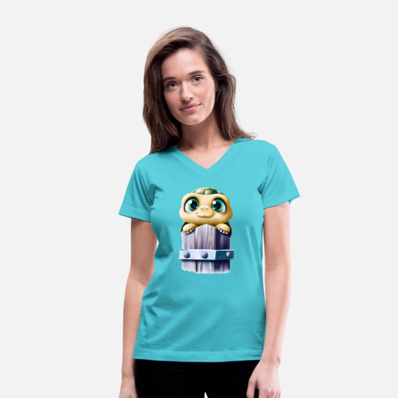 Kawaii Turtle Sitting on a Bench