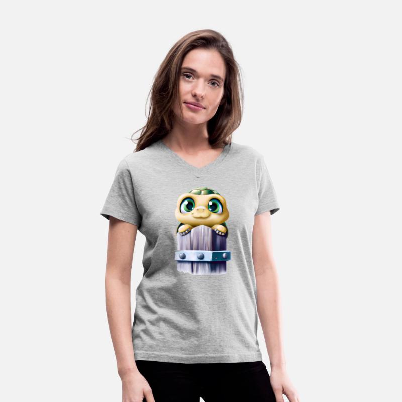 Kawaii Turtle Sitting on a Bench